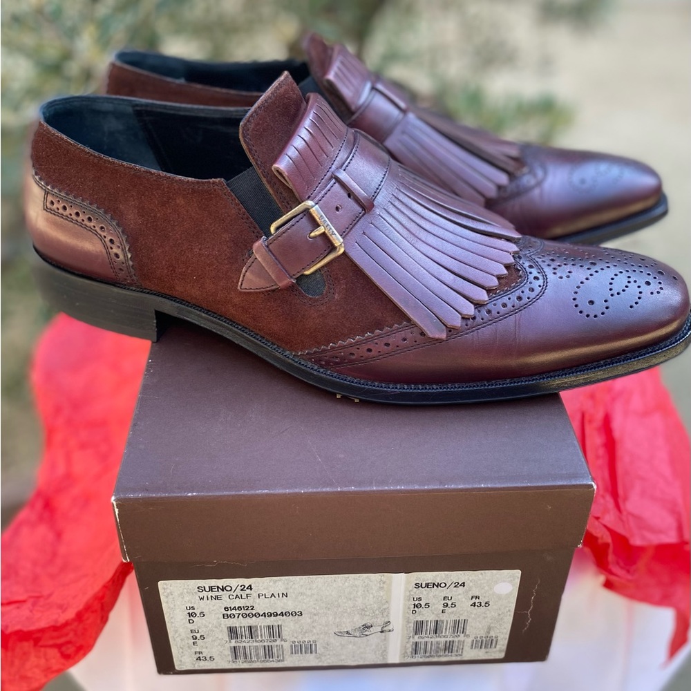 NW Bally Sueno Wine Calf Plain 🇮🇹 Made Moccasin,  10.5 D
